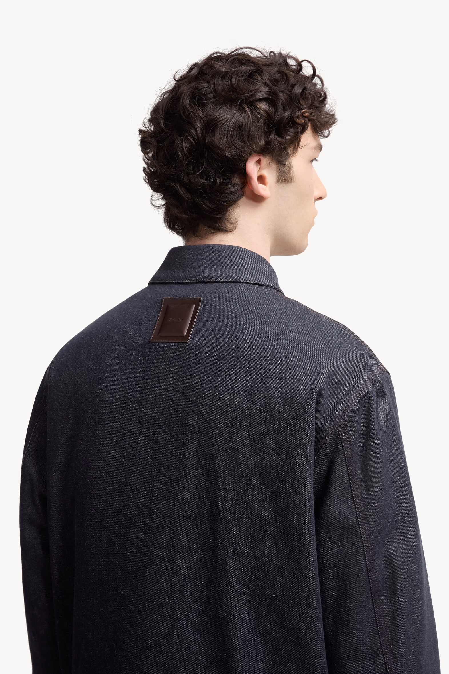 Chaqueta camisera con plumón de tejido vaquero Ormoy Hombre Azul Denim Moncler 6